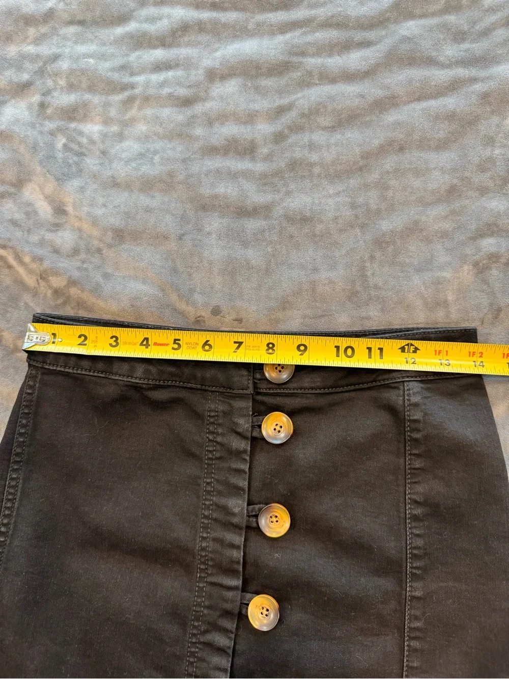 Free People Little Daisy Mini Skirt | Women's Small | Black Cotton Button Front